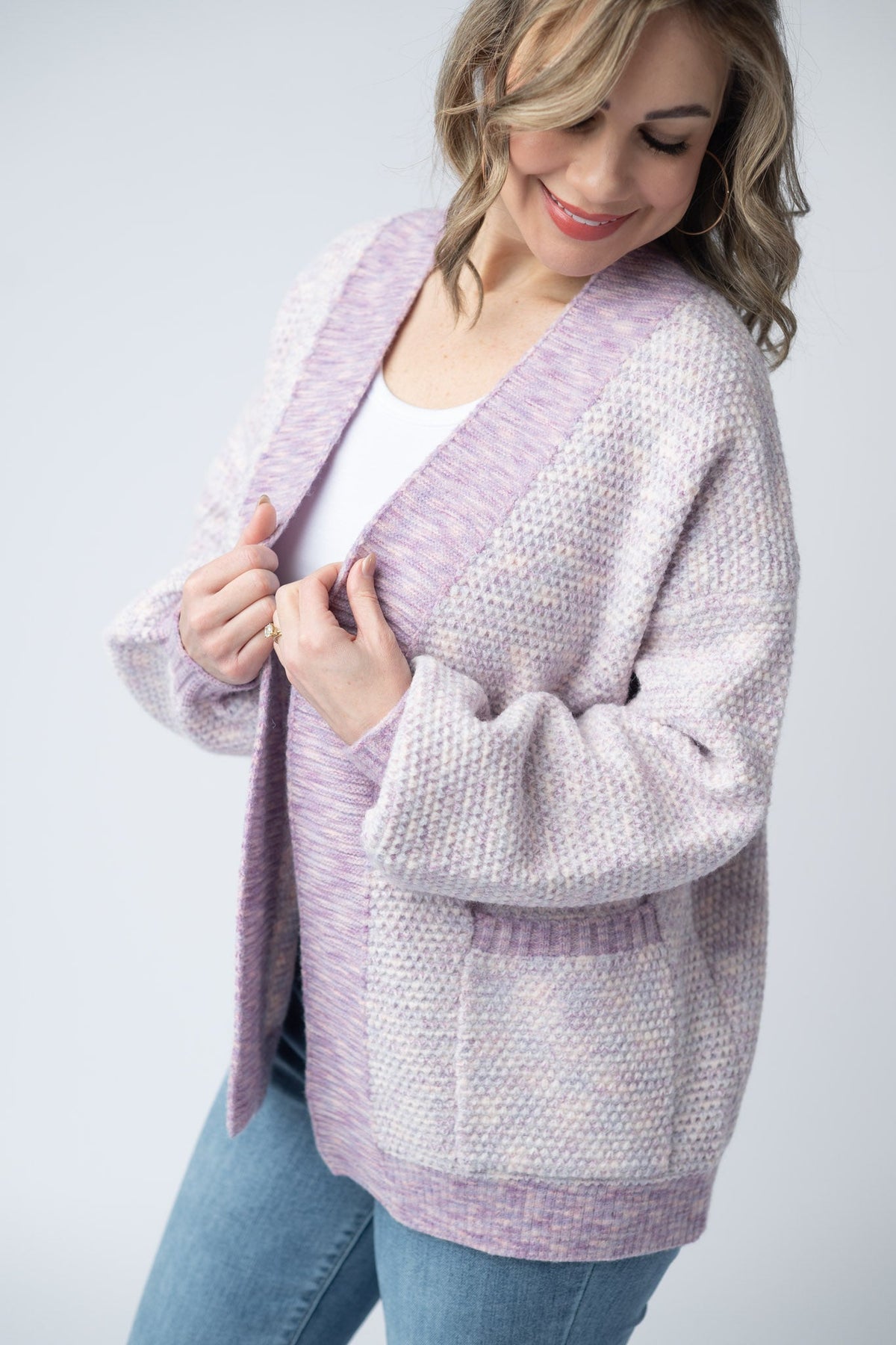 Kinsley Cardigan in Purple Mix