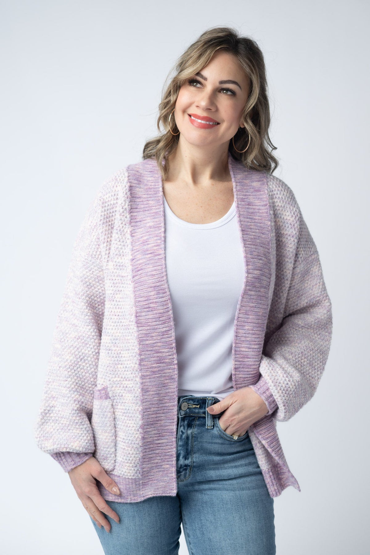 Kinsley Cardigan in Purple Mix