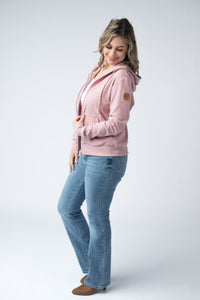 Fullzip Hoodie in Dusty Pink