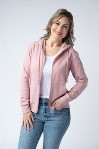 Fullzip Hoodie in Dusty Pink