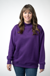 Marley Mock Neck Sweatshirt in Purple