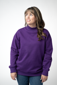 Marley Mock Neck Sweatshirt in Purple