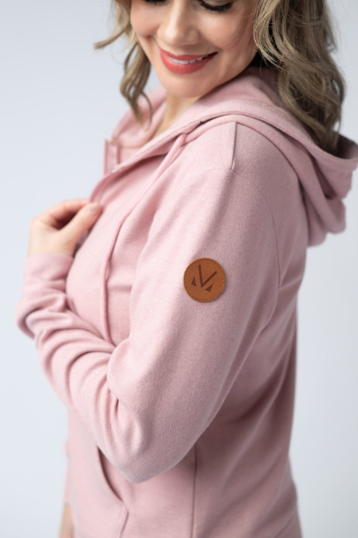 Fullzip Hoodie in Dusty Pink