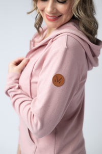 Fullzip Hoodie in Dusty Pink