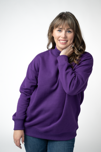 Marley Mock Neck Sweatshirt in Purple