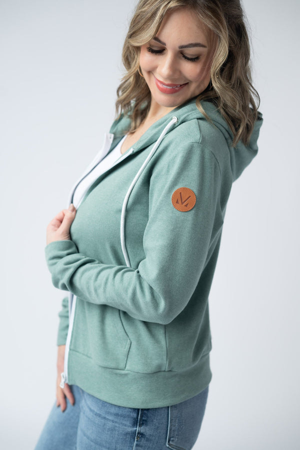 Fullzip Hoodie in Sage