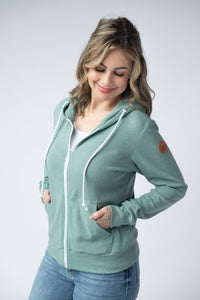 Fullzip Hoodie in Sage