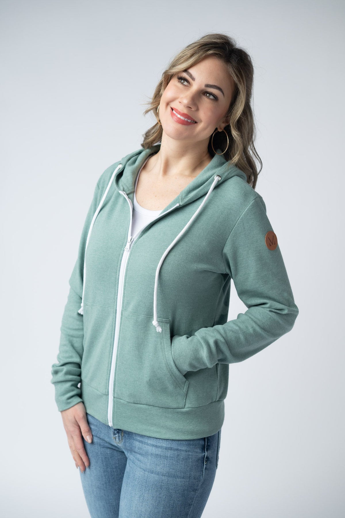 Fullzip Hoodie in Sage