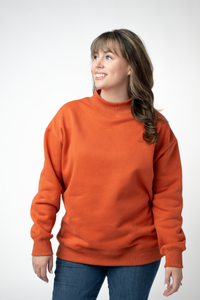 Marley Mock Neck Sweatshirt in Pumpkin