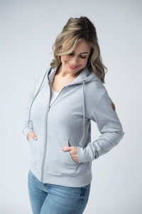 Fullzip Hoodie in Light Grey