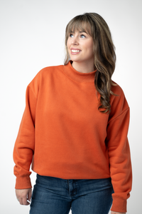 Marley Mock Neck Sweatshirt in Pumpkin