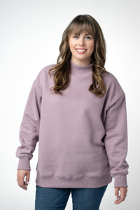 Marley Mock Neck Sweatshirt in Mauve