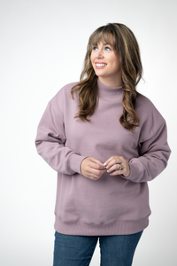 Marley Mock Neck Sweatshirt in Mauve