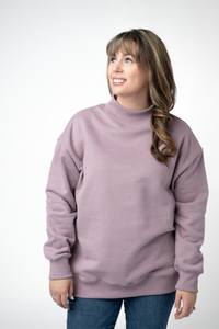 Marley Mock Neck Sweatshirt in Mauve