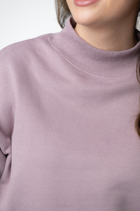 Marley Mock Neck Sweatshirt in Mauve