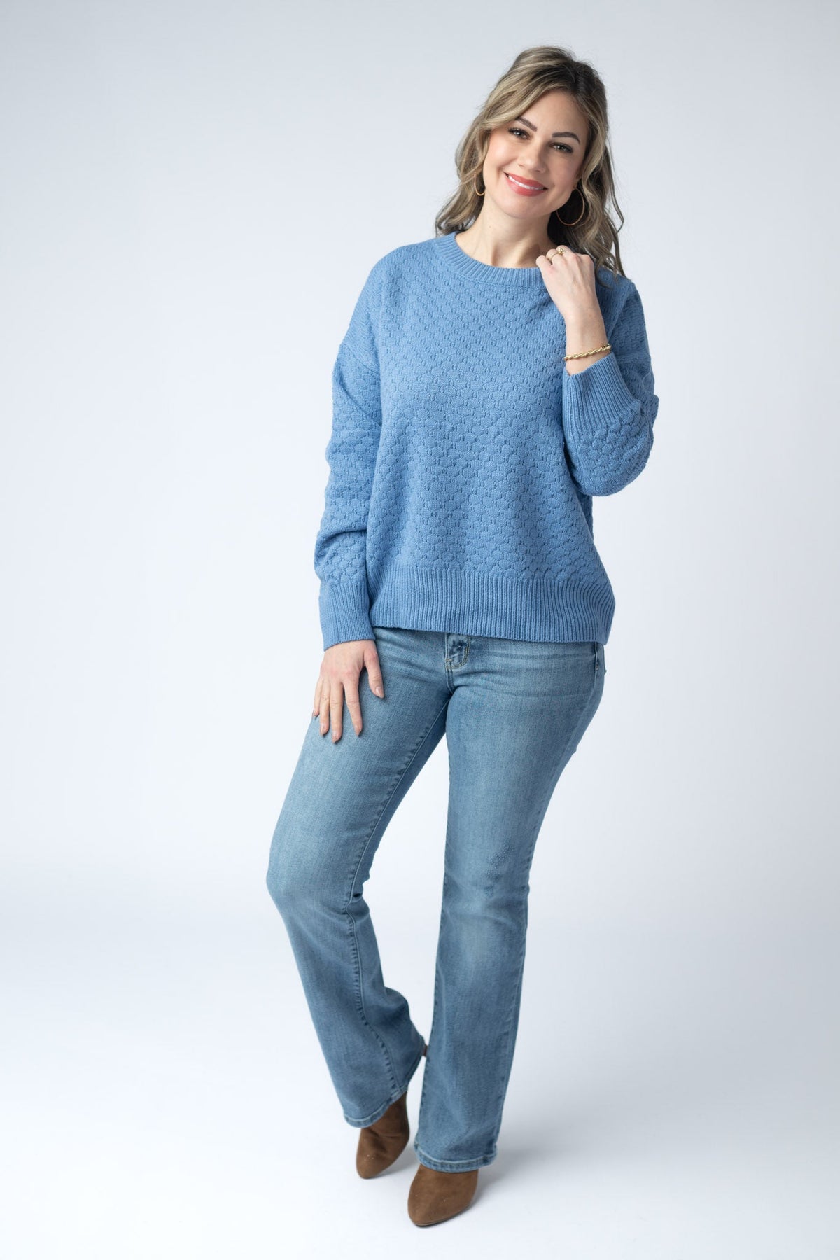 Gianna Pullover Sweater in Blue