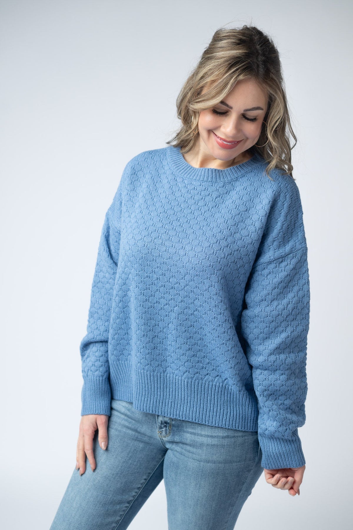 Gianna Pullover Sweater in Blue