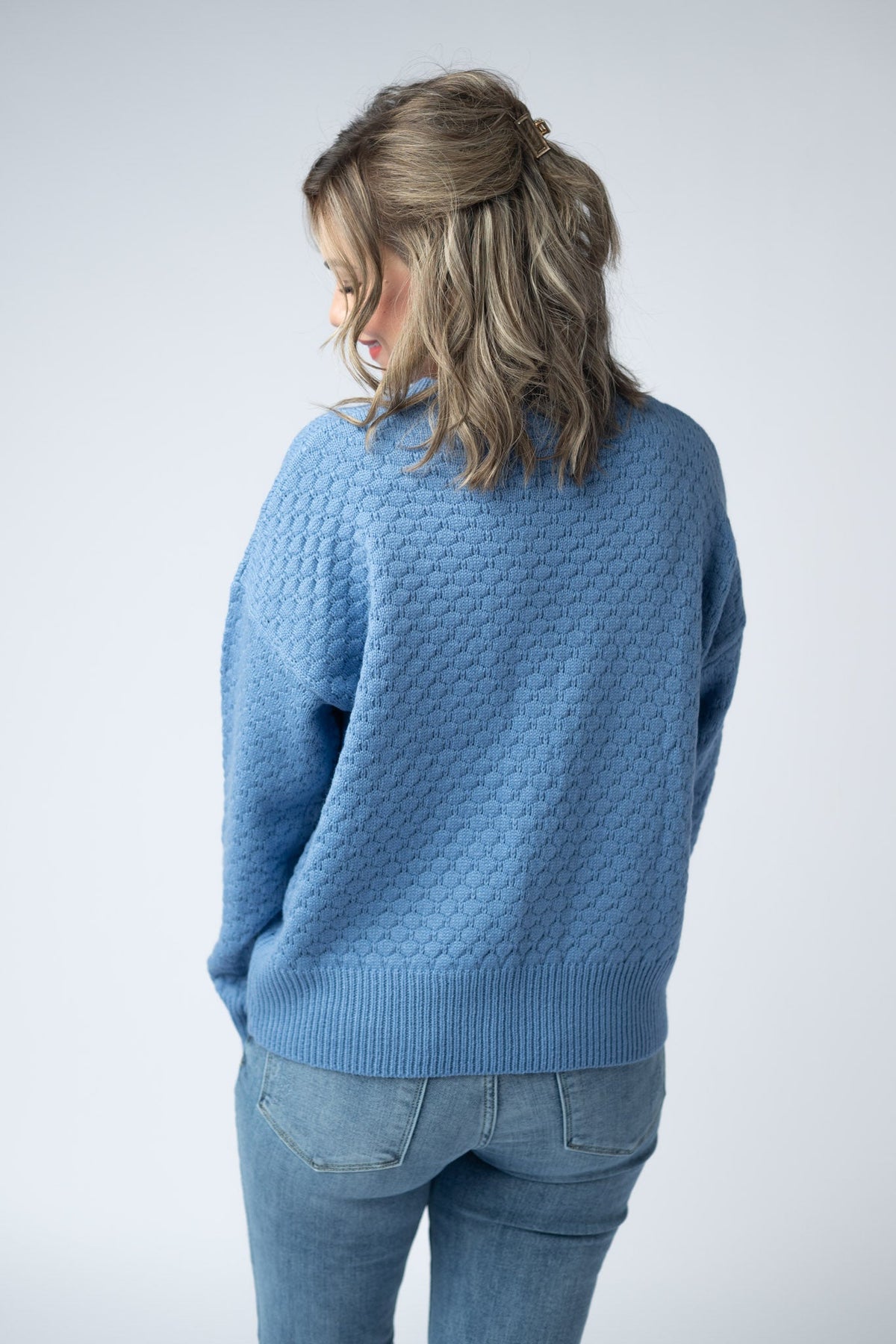 Gianna Pullover Sweater in Blue