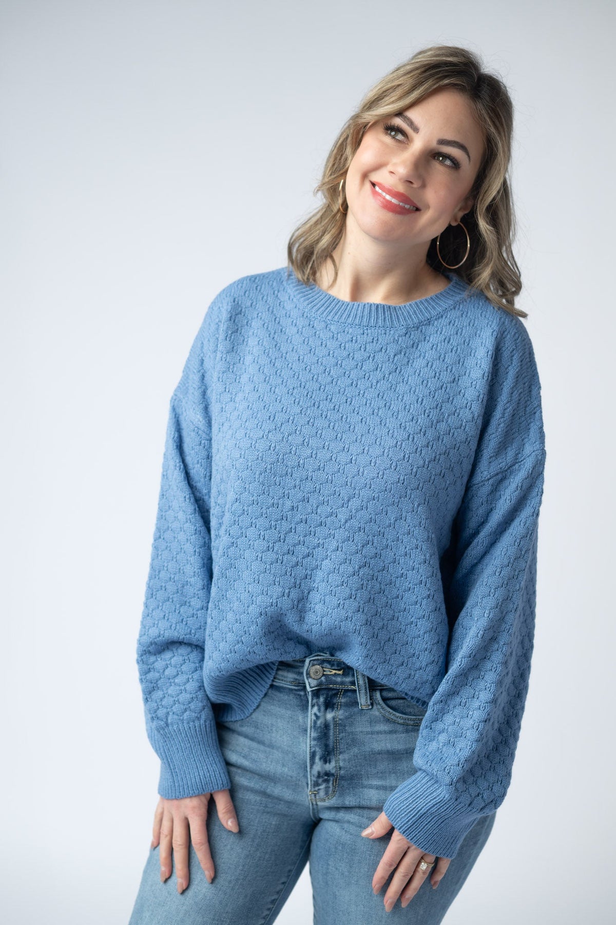 Gianna Pullover Sweater in Blue
