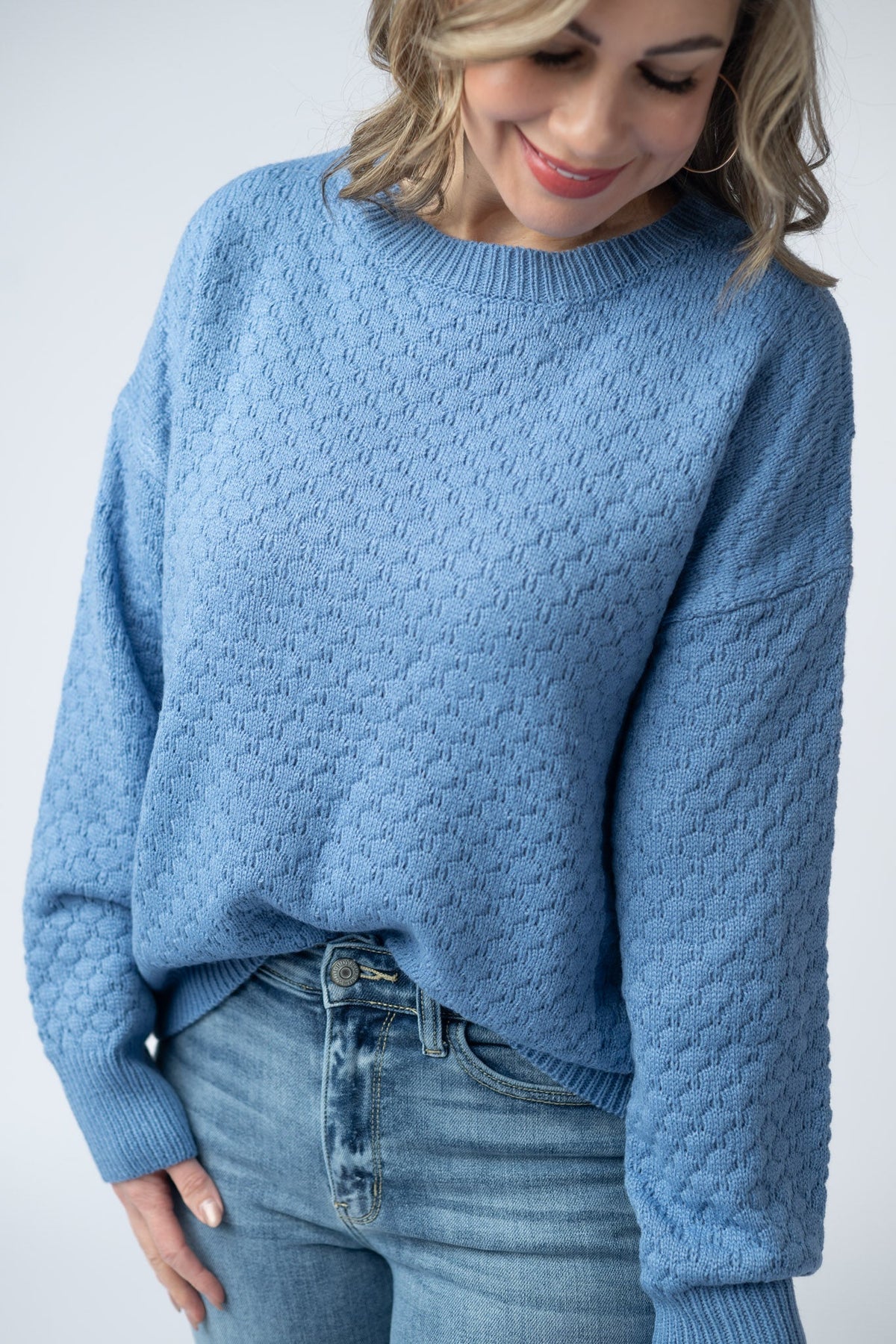 Gianna Pullover Sweater in Blue