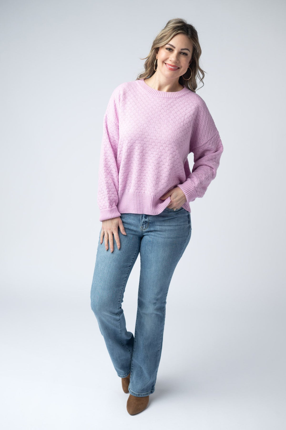 Gianna Pullover Sweater in Pink