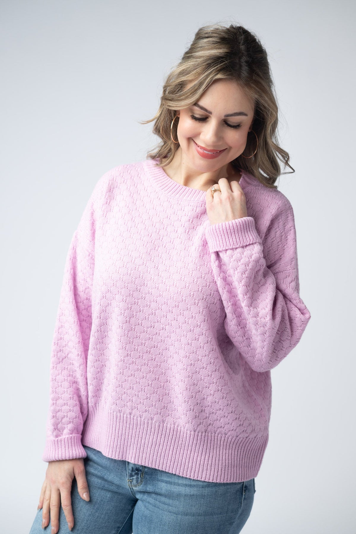 Gianna Pullover Sweater in Pink