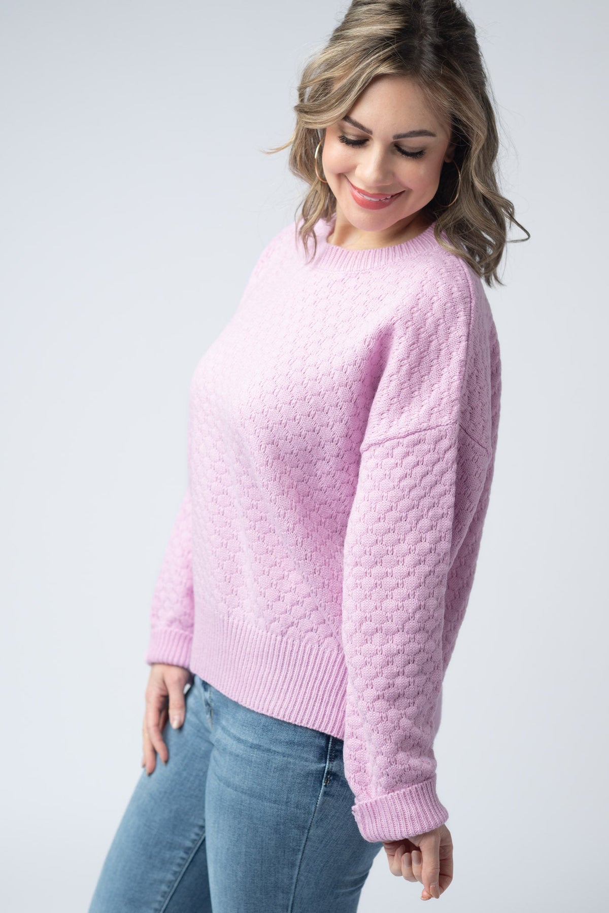 Gianna Pullover Sweater in Pink