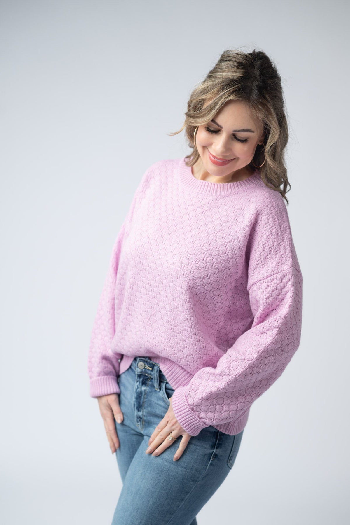 Gianna Pullover Sweater in Pink