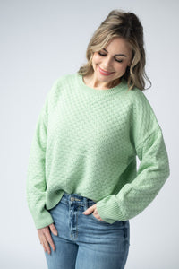 Gianna Pullover Sweater in Spring Sage Green