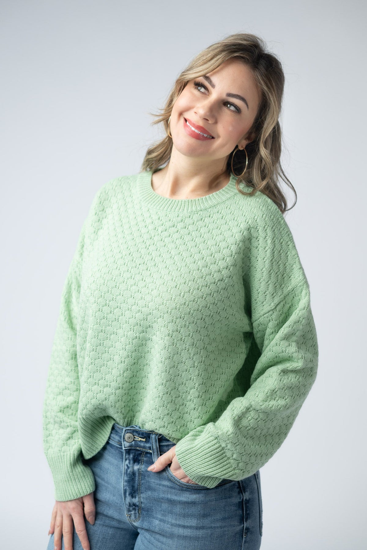 Gianna Pullover Sweater in Spring Sage Green