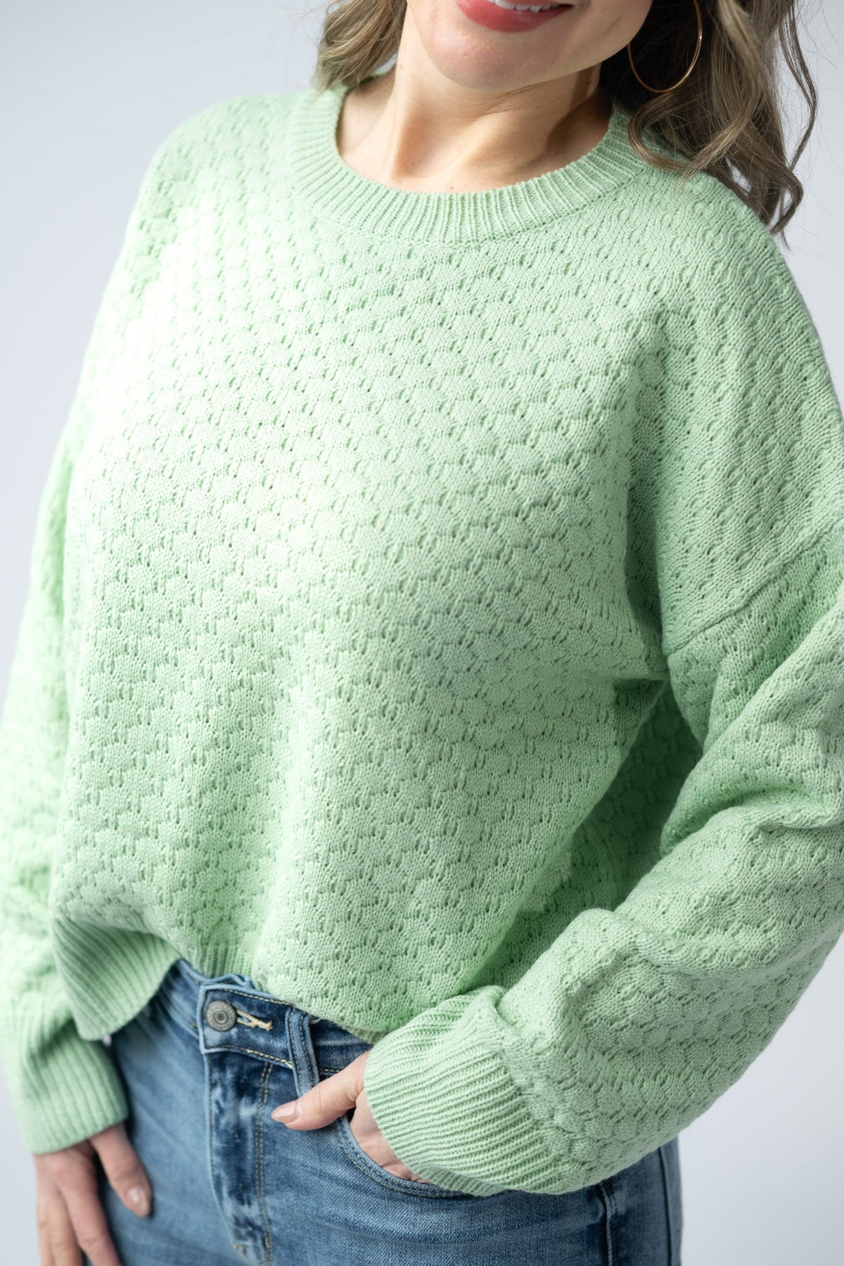 Gianna Pullover Sweater in Spring Sage Green