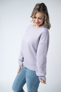 Gianna Pullover Sweater in Lavender