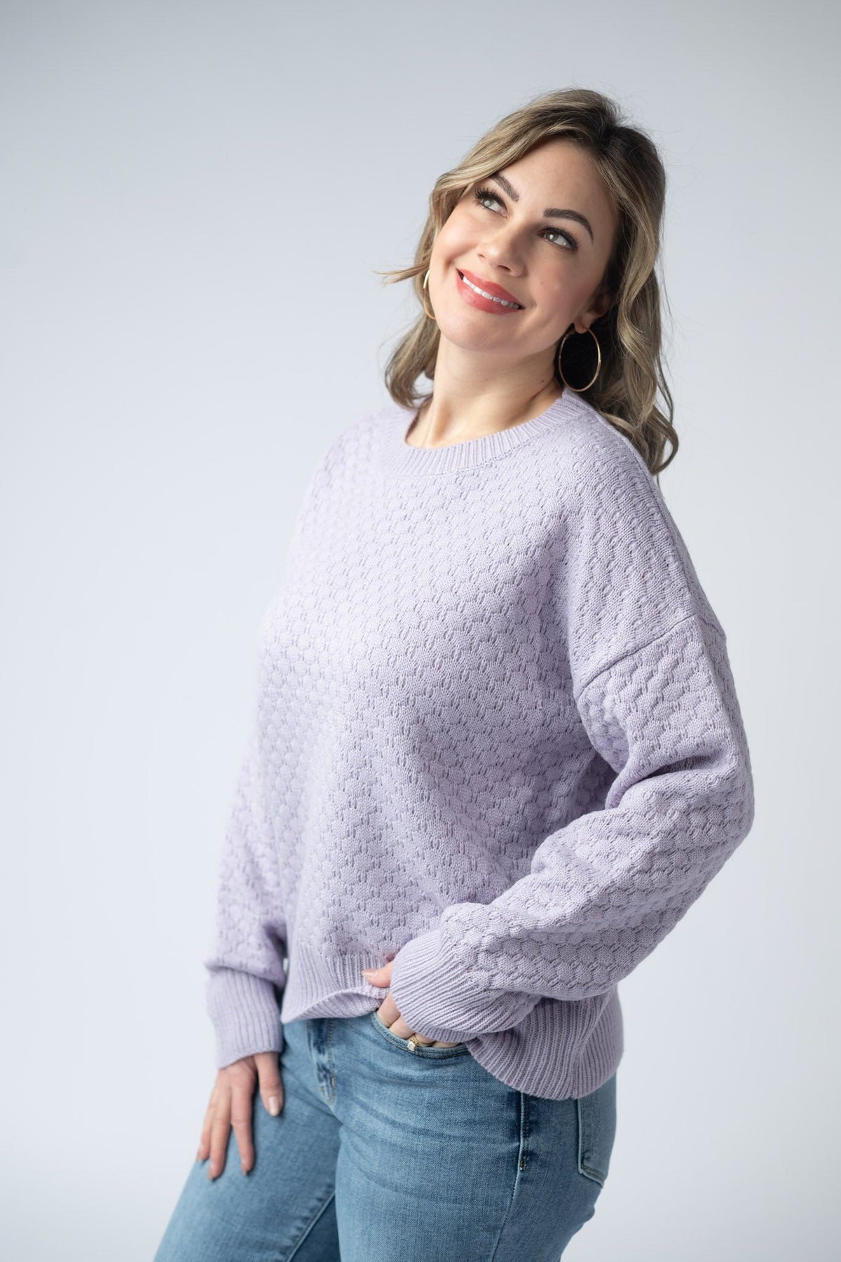 Gianna Pullover Sweater in Lavender