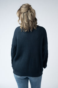 Talina Textured Sweater in Navy