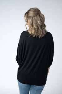 Darcy Dolman Top in Black