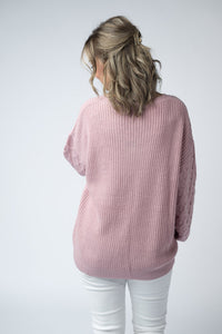 Talina Textured Sweater in Rose