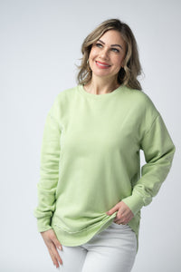 Vintage Wash Pullover in Spring Leaf