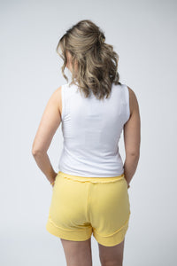 French Terry Stevie Shorts in Lemon