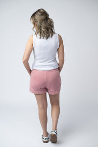 French Terry Stevie Shorts in Dusty Pink