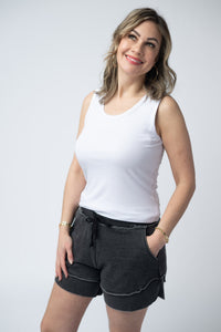 French Terry Stevie Shorts in Black