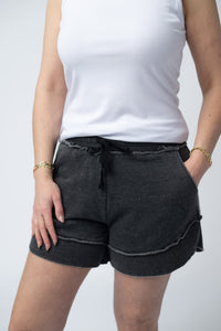 French Terry Stevie Shorts in Black