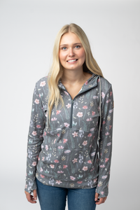 HalfZip Hoodie in Wildflower Meadow