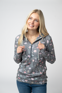 HalfZip Hoodie in Wildflower Meadow