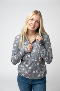 HalfZip Hoodie in Wildflower Meadow