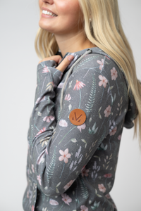 HalfZip Hoodie in Wildflower Meadow