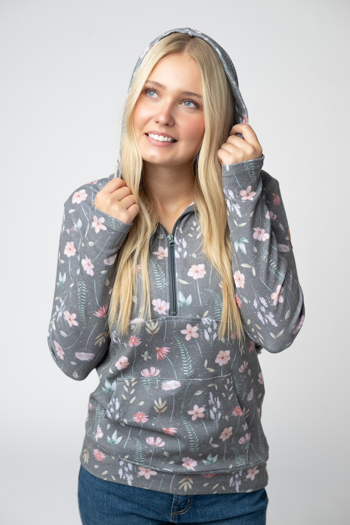 HalfZip Hoodie in Wildflower Meadow