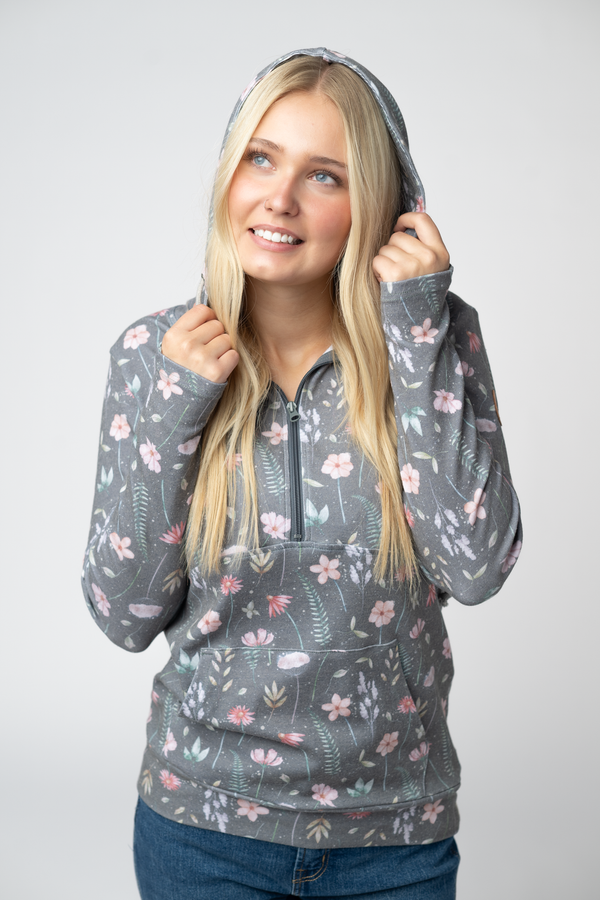 HalfZip Hoodie in Wildflower Meadow