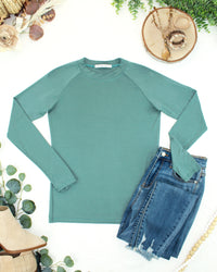 Blair Long Sleeve Top in Dusty Jade