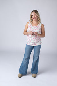 Ava Tank in Pretty in Pink Floral
