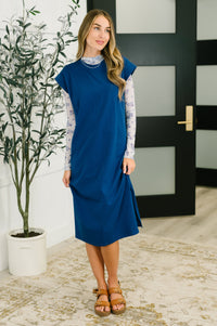 Flirty by Nature Mesh Layering Top in Light Blue